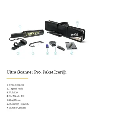 Nokta Ultra Scanner Profesyonel Güvenlik Dedektörü Seti