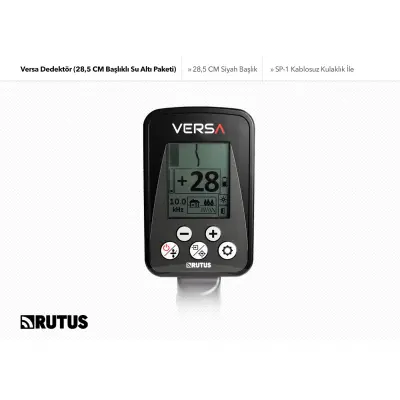 Rutus Rutus Versa Su Altı Odaklı Çoklu Frekans Dedektör Paketi (28,5 cm DD Başlıklı)