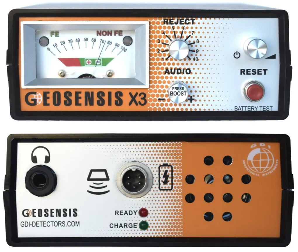 GDI Detectors GDI Geosensis X3 Pulse Indüksiyon Derin Arama Dedektörü - Pro Paket (Sert Başlık ve Teleskopik Şaftlı)