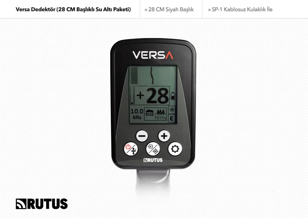 Rutus Rutus Versa Su Altı Odaklı Geniş Başlıklı Çoklu Frekans Dedektör Paketi (28 cm DD)