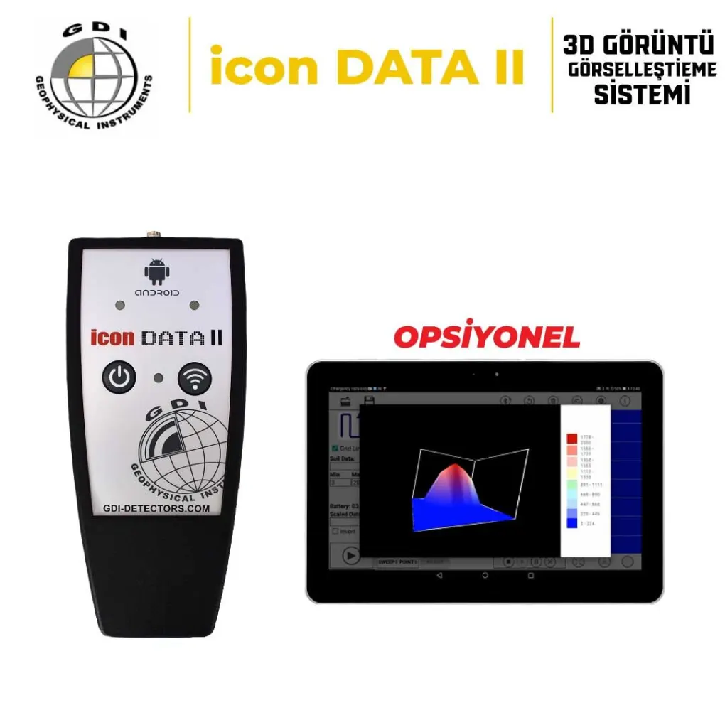 GDI Detectors GDI ICON DATA II Gerçek Zamanlı 2D/3D Yeraltı Görüntüleme Sistemi